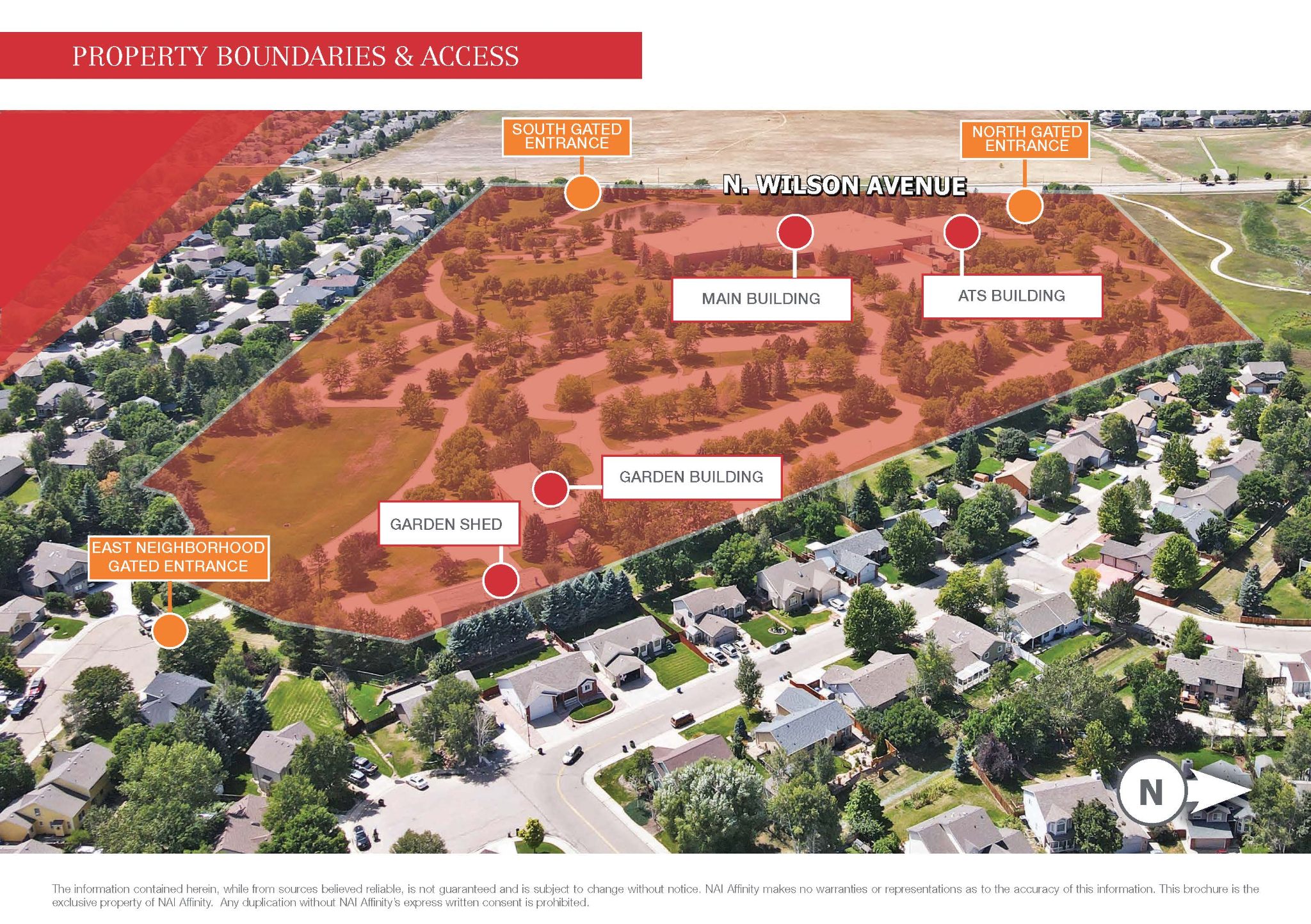 Property boundaries and access map